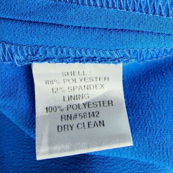 MAGGY LONDON WOMEN'S DRESS ROYAL BLUE BACK ZIPPER FRONT POCKETS SIZE 6 - Picture 6 of 6